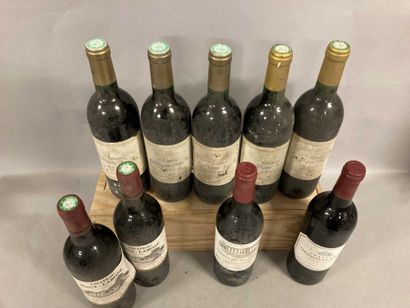 null 9 bouteilles BORDEAUX DIVERS (5 Ch. La Pigotte Terre Feu 1991: es, et, ea; 2...