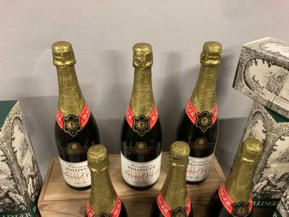 null 6 bouteilles CHAMPAGNE " Spécial Cuvée", Bollinger (etlt, LB/MB) en étui