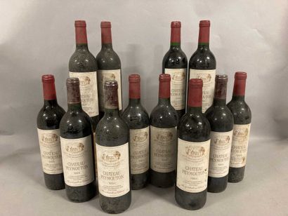 null 12 bouteilles Château PEYMOUTON, St-Emilion 1994 (es, et, 2 ea, différentes...