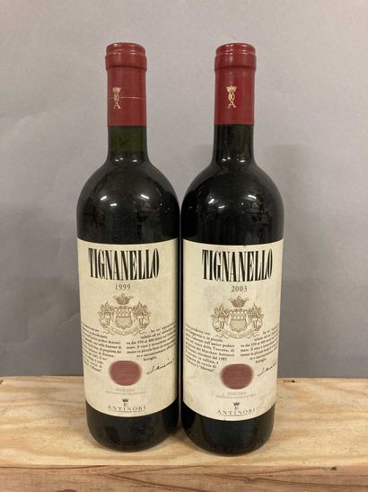 null 2 bouteille TOSCANE "Tignanello", Marchesi Antinori (et, 1 de 1999, 1 de 20...