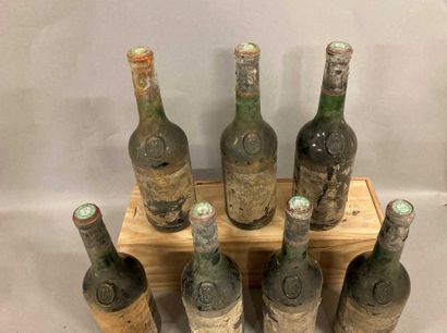 null 7 bouteilles Château GRUAUD-LAROSE, 2° cru Saint-Julien 1970 (es, ett, 3 ea,...
