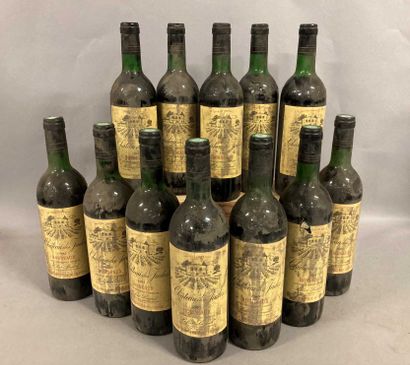 null 12 bouteilles Château DES JUDES, Bordeaux 1985 (es, et, TLB/LB)