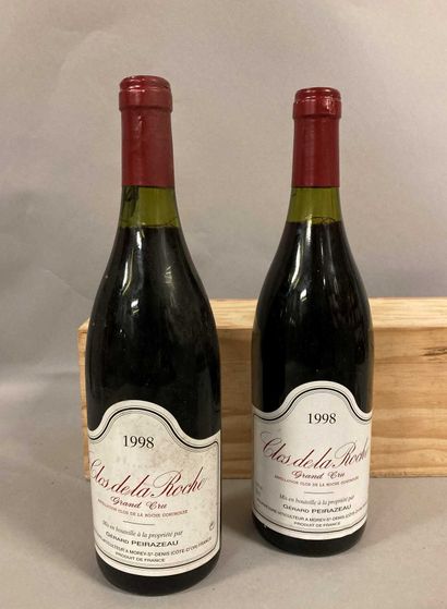 null 2 bouteilles CLOS DE LA ROCHE, Gérard Peirazeau 1998 (els)