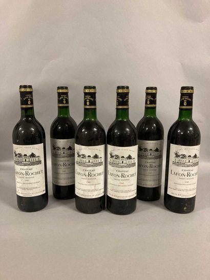 null 6 bouteilles Château LAFON-ROCHET, 4° cru Saint-Estèphe 1985 (es, 5 TLB)