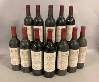 null 12 bouteilles Château PEYMOUTON, St-Emilion 1994 (es, et, caps neutres et d...