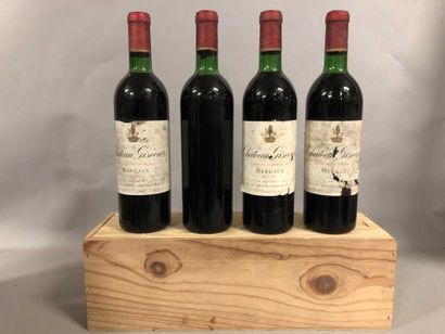 null 4 bouteilles Château GISCOURS, 3° cru Margaux 1970 (3 ett, ea, 1 SE, TLB)