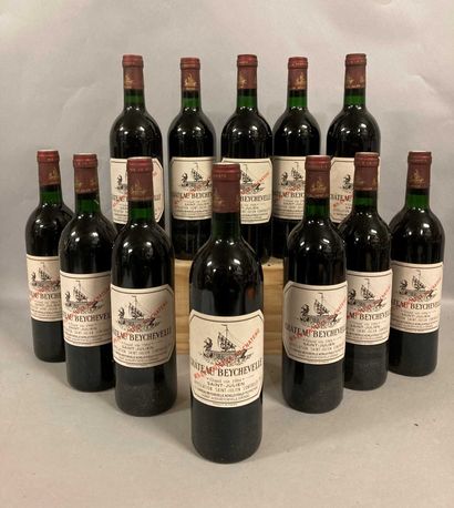 null 12 bouteilles Château BEYCHEVELLE, 4° cru Saint-Julien 1984 (6 J, 1 TLB)
