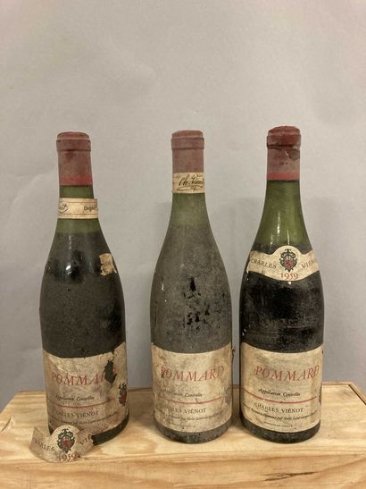 null 3 bouteilles POMMARD, Charles Viénot 1959 (es, ett, 1 LB, 1 MB, 1 B/V, 1 millésime...