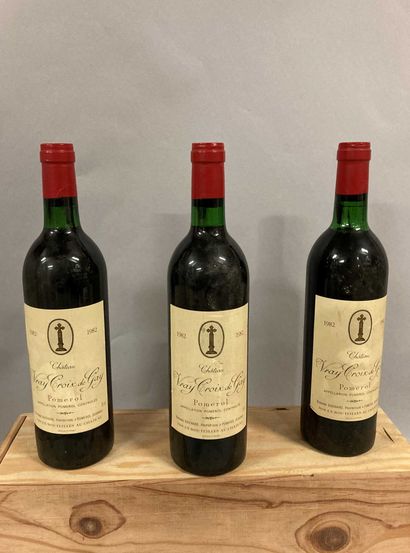 null 3 bouteilles VRAY Château CROIX DE GAY, Pomerol 1982 (1 TLB)