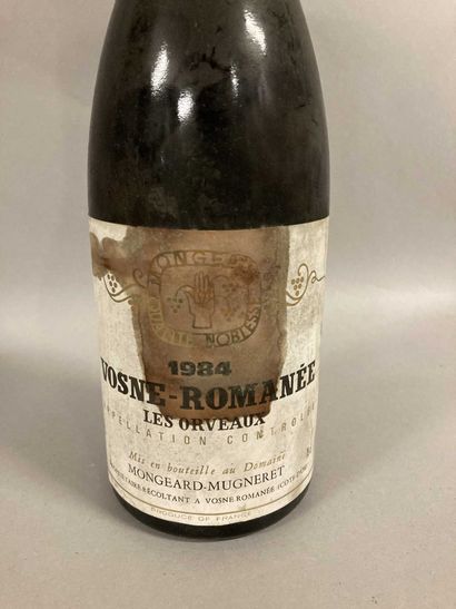 null 1 bouteille VOSNE-ROMANEE "Les Orveaux", Mongeard-Mugneret 1984 (ett, es)