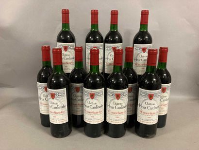 null 12 bottles Château FLEUR CARDINALE, St-Emilion 1986 (8 J, 3 TLB) cb