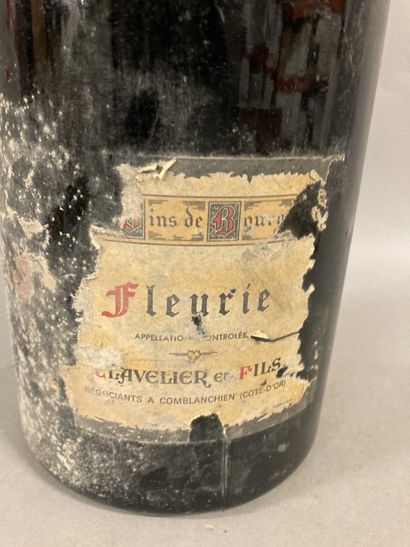 null 1 jéroboam BEAUJOLAIS Chevalier et fils 1971 (étiquette en lambeaux mais lisible,...