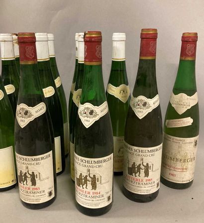 null 12 bottles GEWURZTRAMINERDIVERS (8 Domaine de l'Ecole 1997, stained caps, ela,...