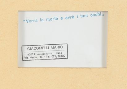 null Mario Giacomelli (1925-2000)

Verrà la morte e avrà i tuoi occhi, 1966-1968.

Silver...