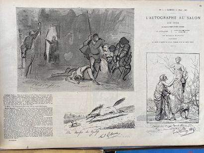 null 
Lot de 7 volumes :




-L AUTOGRAPHE AU SALON, 1865. Grand Volume horizontal.




-Catalogue...