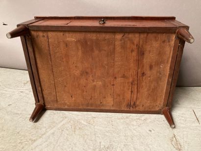 null Dressing table in rosewood veneer embellished with herringbone fillets; rectangular...