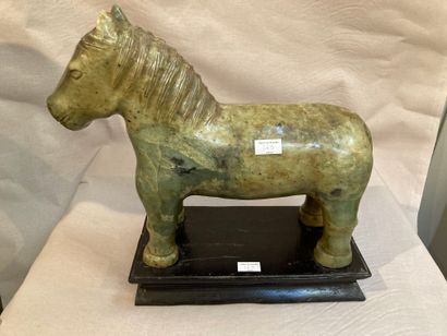 
CHINA

Important standing horse in carved...
