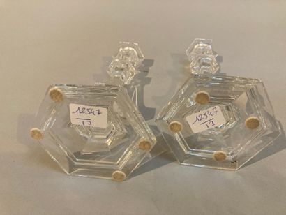 null Pair of Baccarat crystal torches, signed on the back

Height : 18 cm