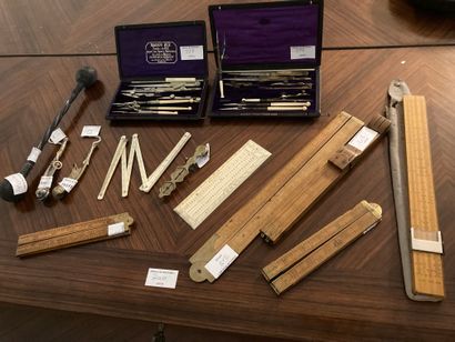 Lot including: two marine whistles, two boxes...