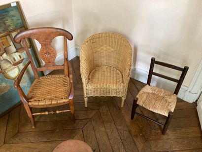 Set of two armchairs and a child's chair....