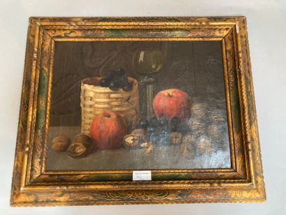 null French school of the 19th century

Still life

Oil on canvas signed lower right

30,5...