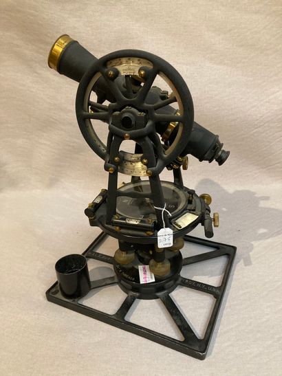 null Theodolite with aluminum structure, the compass signed "Dietzgen Made in USA",...
