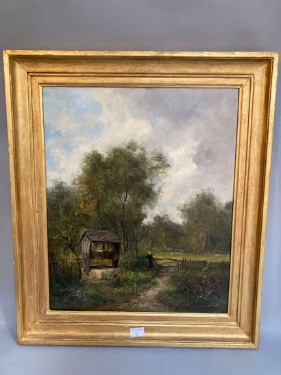 null Landscape with a well and a peasant woman

Oil on canvas signed lower right...