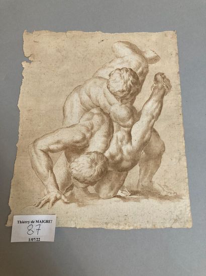 null Italian School Wrestling scene Pen and brown ink 19 x 16 cm

XIXth century