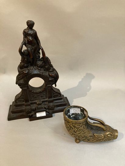 Lot: ASIA. Metal rhythm cup, decorated with...