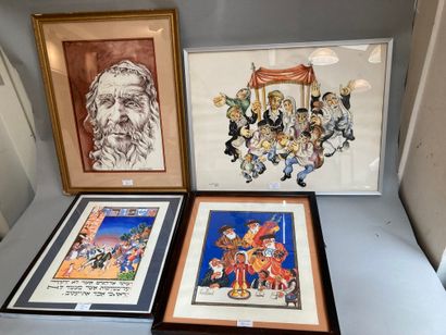 Four framed Judaica theme

Bearing Szlakmann's...