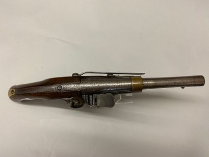 null Marine flintlock pistol model 1786, 1st type, sideways then round barrel, stamped...