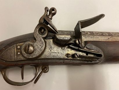 null Very strong and curious flintlock rifle called "de hune", huge iron barrel,...
