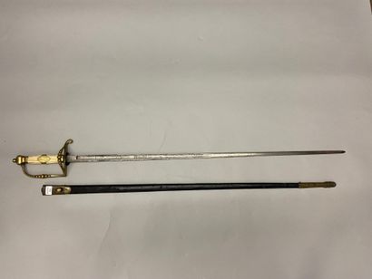 null 
Marine officer's sword, gilt brass English style guard, openwork guard and...