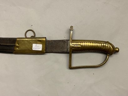 null Briquet d'infanterie modèle 1767, garde en laiton, branche poinçonnée : "B"...