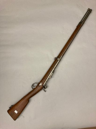 null Hunter's rifle with percussion model 1853 T, barrel punched and dated: "T 1854",...