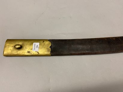 null Heavy saber of the navy of trade or port guard (Bordeaux?), brass guard with...