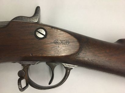 null Fusil d'infanterie américain, canon poiçonné et daté 1863, platine gravée :...