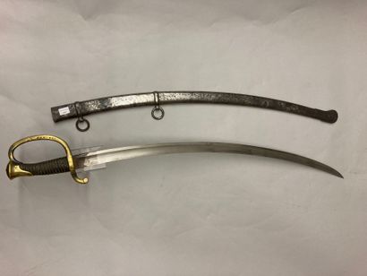  Mounted gunner sword, blade signed "... Rale de Châtellereault, Novembre 1833",...
