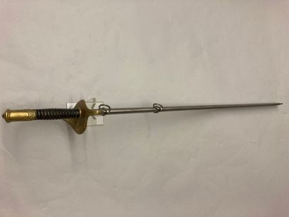 null Infantry officer's saber model 1855, chased and gilded brass guard, pierced...