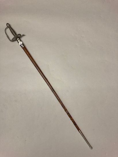 Small bedside sword, iron hilt with one branch...