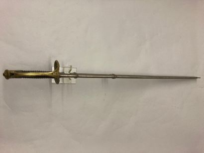 null Infantry officer's saber model 1855, chased and gilded brass guard, pierced...