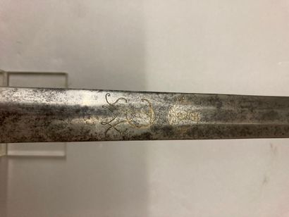 null German officer's sword, single-branch chased and gilded brass guard with double...