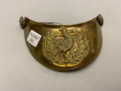 null High collar of senior naval officer, gilded brass plate, also gilded brass pattern...