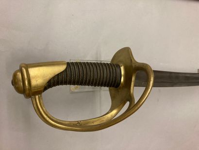 null Sabre de cavalerie légère modèle 1822, troupe, lame poinçonnée et signée "Mre...