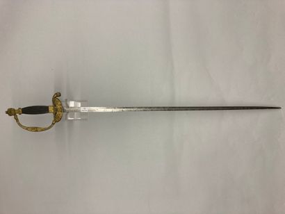 null Officer's sword, of the Engineers, gilded brass keyboard guard, pommel in the...