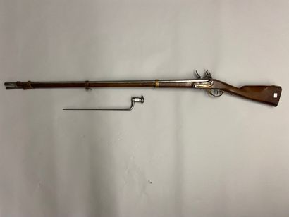 null Fusil à silex de bord modèle 1779/1786, canon à deux pans latéraux puis rond,...