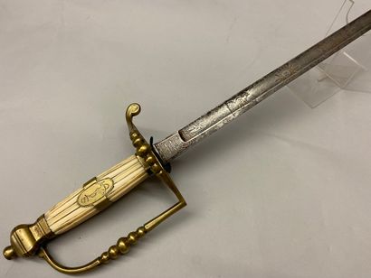 null 
Marine officer's sword, gilt brass English style guard, openwork guard and...