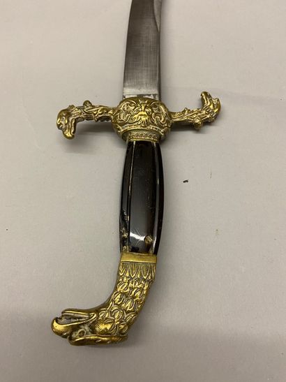 null Curious oriental-style naval officer's dagger, gilded brass "S" cross, decorated...