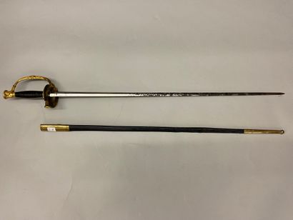 null Senior naval officer's sword model 1837/1853, fully chased and gilded brass...