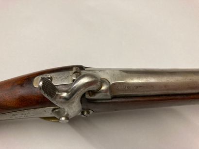 null Gendarmerie percussion musket model 1853, barrel well stamped, dated: "S 1855"...